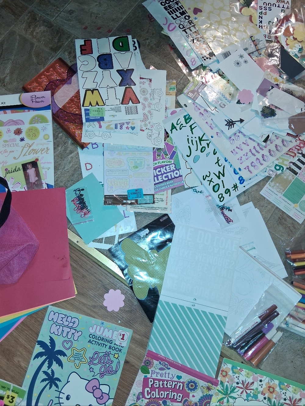 Hey , over sixty piece scrapbook and adult coloring lot - Picture 4 of 6